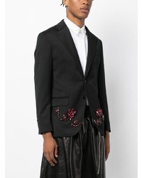 Blazer à fleurs noir Simone Rocha