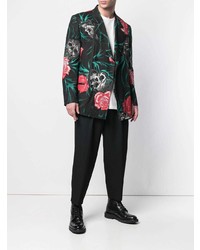 Blazer à fleurs noir Yohji Yamamoto