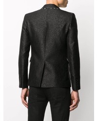 Blazer à fleurs noir Saint Laurent