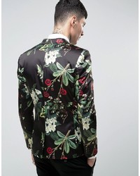 Blazer à fleurs noir Asos