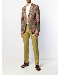 Blazer à fleurs olive Etro