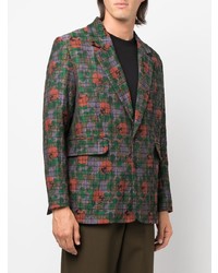 Blazer à fleurs vert foncé Henrik Vibskov