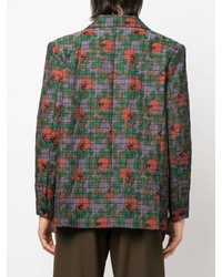 Blazer à fleurs vert foncé Henrik Vibskov