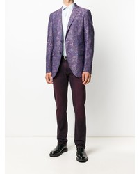 Blazer à fleurs violet Etro