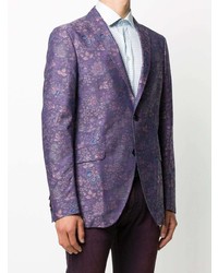 Blazer à fleurs violet Etro