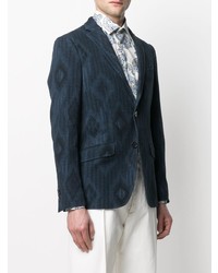 Blazer à losanges bleu marine Etro