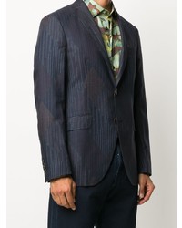 Blazer à losanges bleu marine Etro