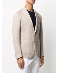 Blazer à motif zigzag beige Tagliatore