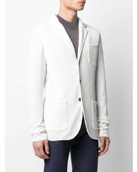 Blazer à motif zigzag blanc Eleventy