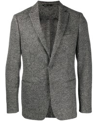 Blazer à motif zigzag gris foncé