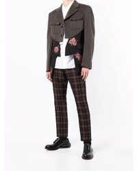 Blazer à patchwork gris foncé Comme Des Garcons Homme Plus