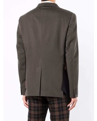 Blazer à patchwork gris foncé Comme Des Garcons Homme Plus