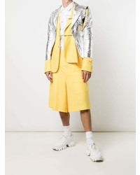 Blazer à patchwork jaune Comme Des Garcons Homme Plus