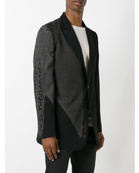 Blazer à patchwork noir Yohji Yamamoto