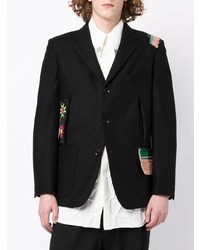 Blazer à patchwork noir Yohji Yamamoto