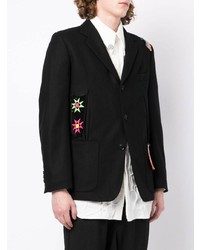 Blazer à patchwork noir Yohji Yamamoto