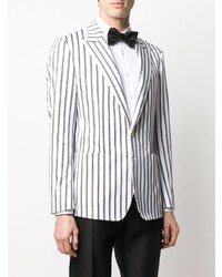 Blazer à rayures verticales blanc et noir Dolce & Gabbana