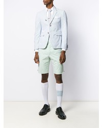 Blazer à rayures verticales bleu clair Thom Browne