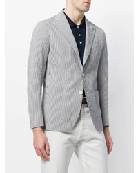 Blazer à rayures verticales bleu clair Tagliatore