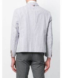 Blazer à rayures verticales bleu clair Thom Browne