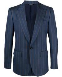 Blazer à rayures verticales bleu marine Dolce & Gabbana