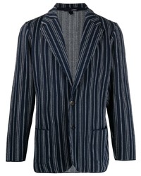 Blazer à rayures verticales bleu marine Lardini