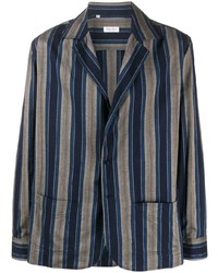 Blazer à rayures verticales bleu marine Salvatore Piccolo