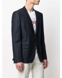 Blazer à rayures verticales bleu marine BOSS