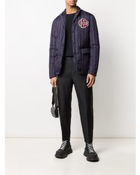 Blazer à rayures verticales bleu marine DSQUARED2