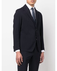 Blazer à rayures verticales bleu marine Tagliatore