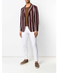 Blazer à rayures verticales bordeaux Tagliatore