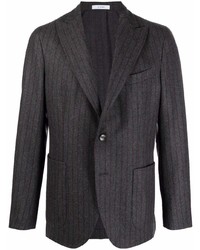 Blazer à rayures verticales gris foncé Boglioli