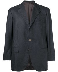 Blazer à rayures verticales gris foncé Burberry Pre-Owned