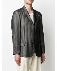 Blazer à rayures verticales gris foncé Maison Margiela