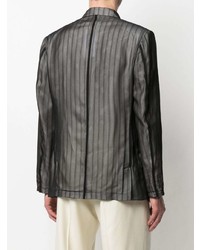 Blazer à rayures verticales gris foncé Maison Margiela