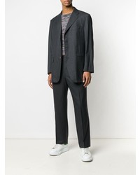 Blazer à rayures verticales gris foncé Burberry Pre-Owned