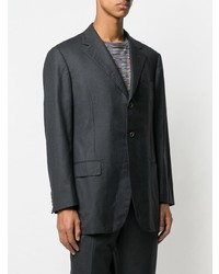 Blazer à rayures verticales gris foncé Burberry Pre-Owned