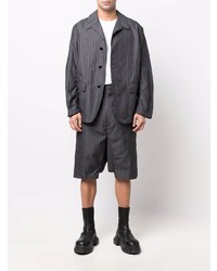 Blazer à rayures verticales gris foncé Junya Watanabe MAN