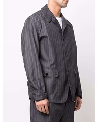 Blazer à rayures verticales gris foncé Junya Watanabe MAN