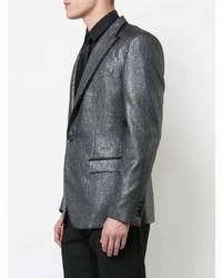Blazer à rayures verticales gris foncé Dolce & Gabbana