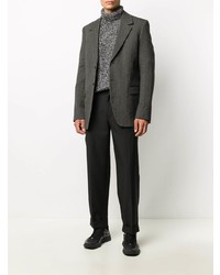 Blazer à rayures verticales gris foncé Acne Studios