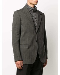 Blazer à rayures verticales gris foncé Acne Studios