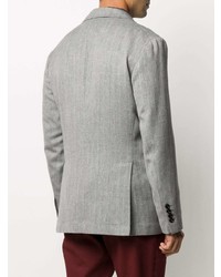 Blazer à rayures verticales gris Brunello Cucinelli