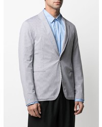 Blazer à rayures verticales gris Emporio Armani