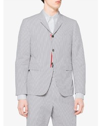 Blazer à rayures verticales gris Thom Browne