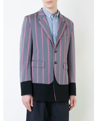 Blazer à rayures verticales gris Comme Des Garçons Vintage