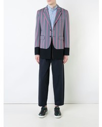 Blazer à rayures verticales gris Comme Des Garçons Vintage