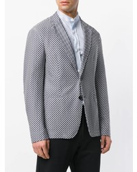 Blazer à rayures verticales gris Giorgio Armani