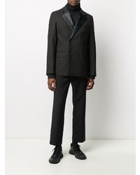 Blazer à rayures verticales marron foncé Acne Studios