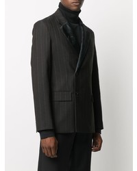 Blazer à rayures verticales marron foncé Acne Studios